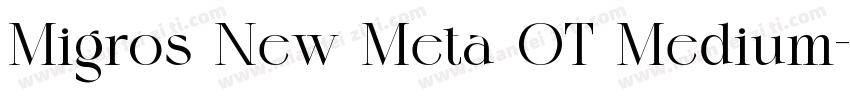 Migros New Meta OT Medium字体转换